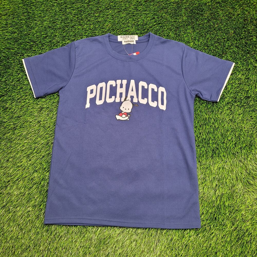 Pochacco Shirt Women M/L 19X25 Blue Hello-Kitty Sanrio Japan